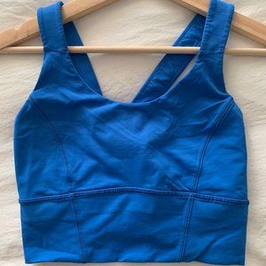 LULULEMON LONG LINE BLUE SPORTS BRA SIZE 8